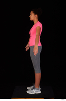  Zahara dressed grey sneakers grey sports leggings pink t shirt sports standing whole body 0011.jpg